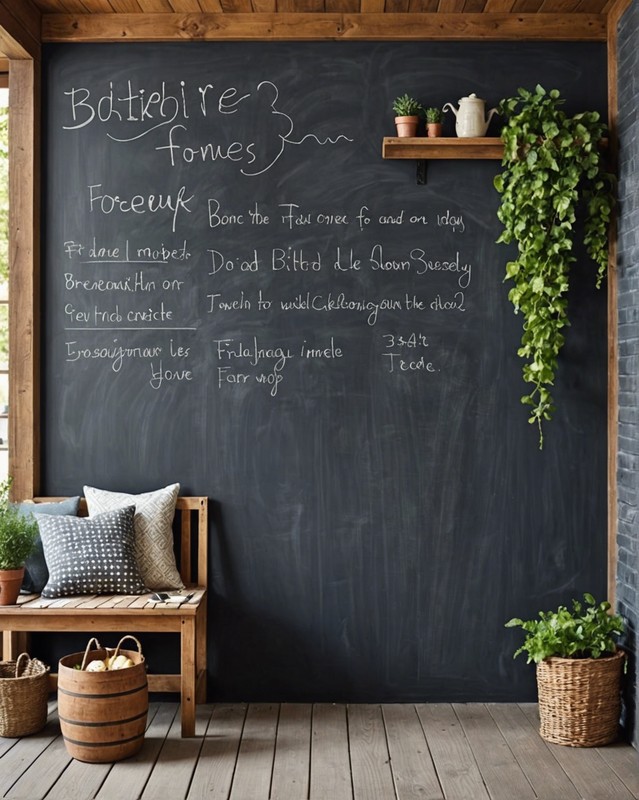 Chalkboard wall