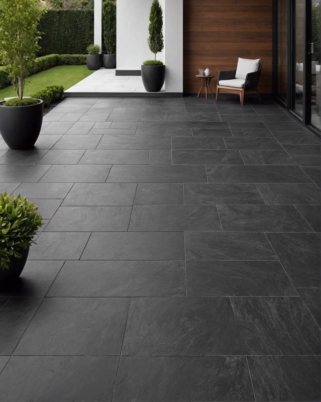Charcoal Black Porcelain Tiles