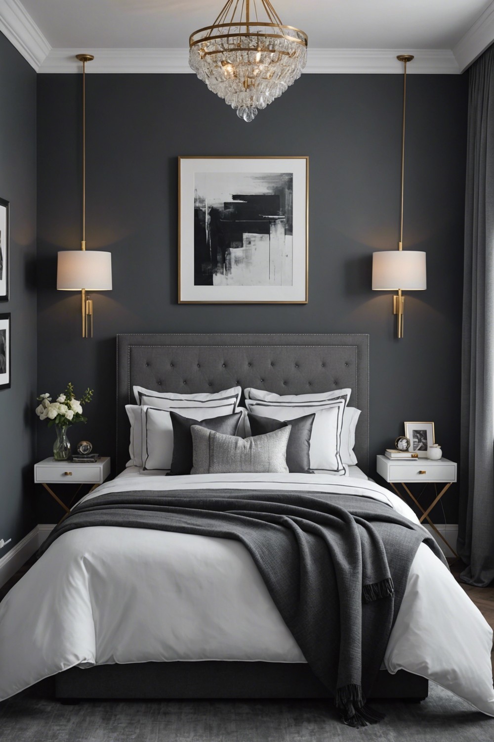 Charcoal Grey and White Monochromatic