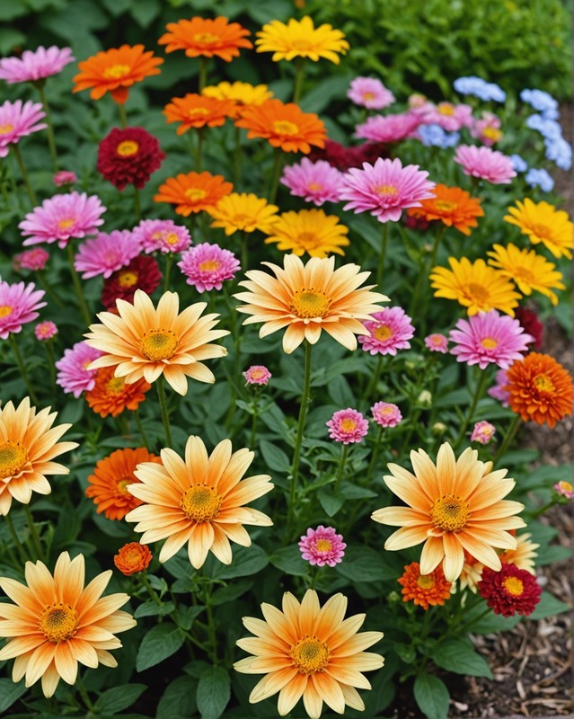Choose warm-colored flowers