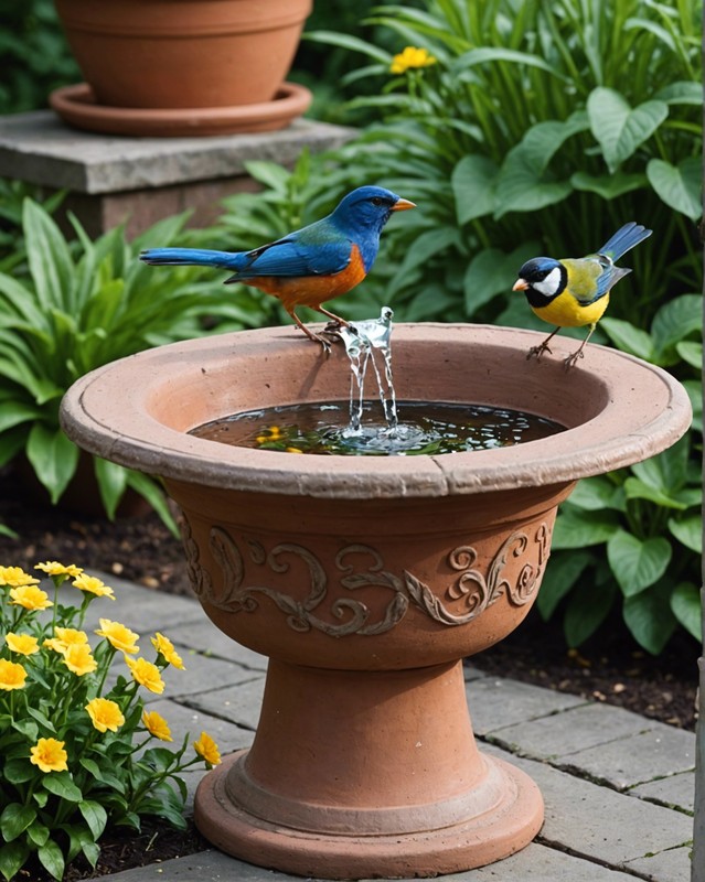 Clay Pot Bird Bath