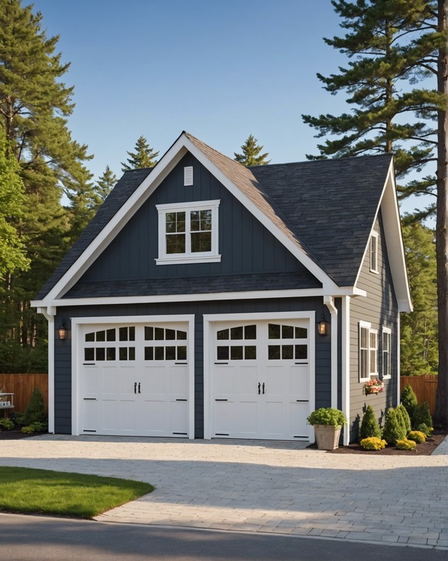 Coastal Garage with Gable Roof