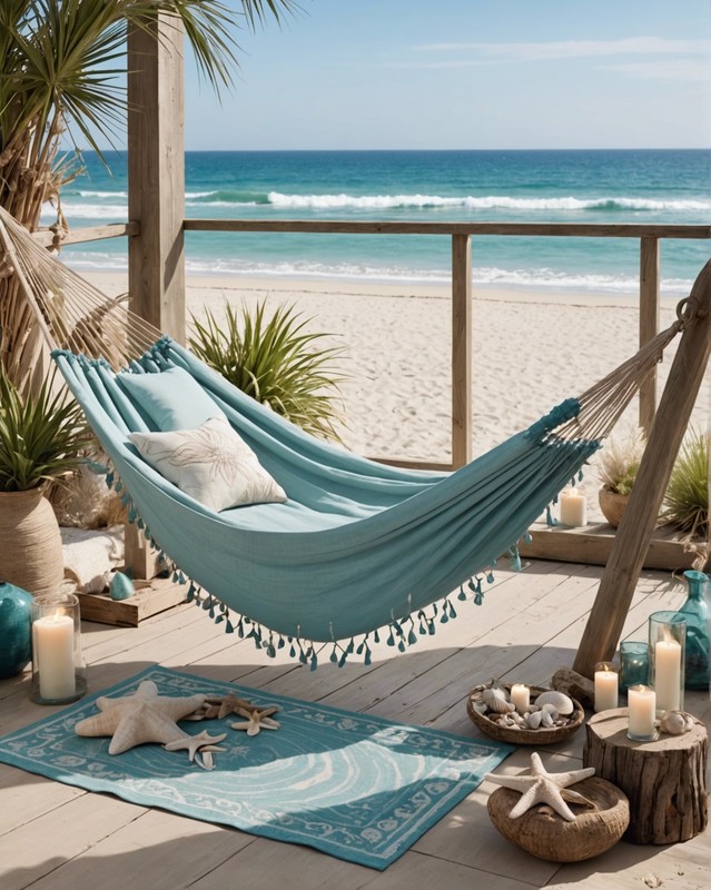 Coastal Hammock with Seashell Accents