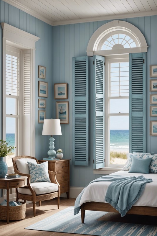 Coastal Shutters with a Beachy Vibe