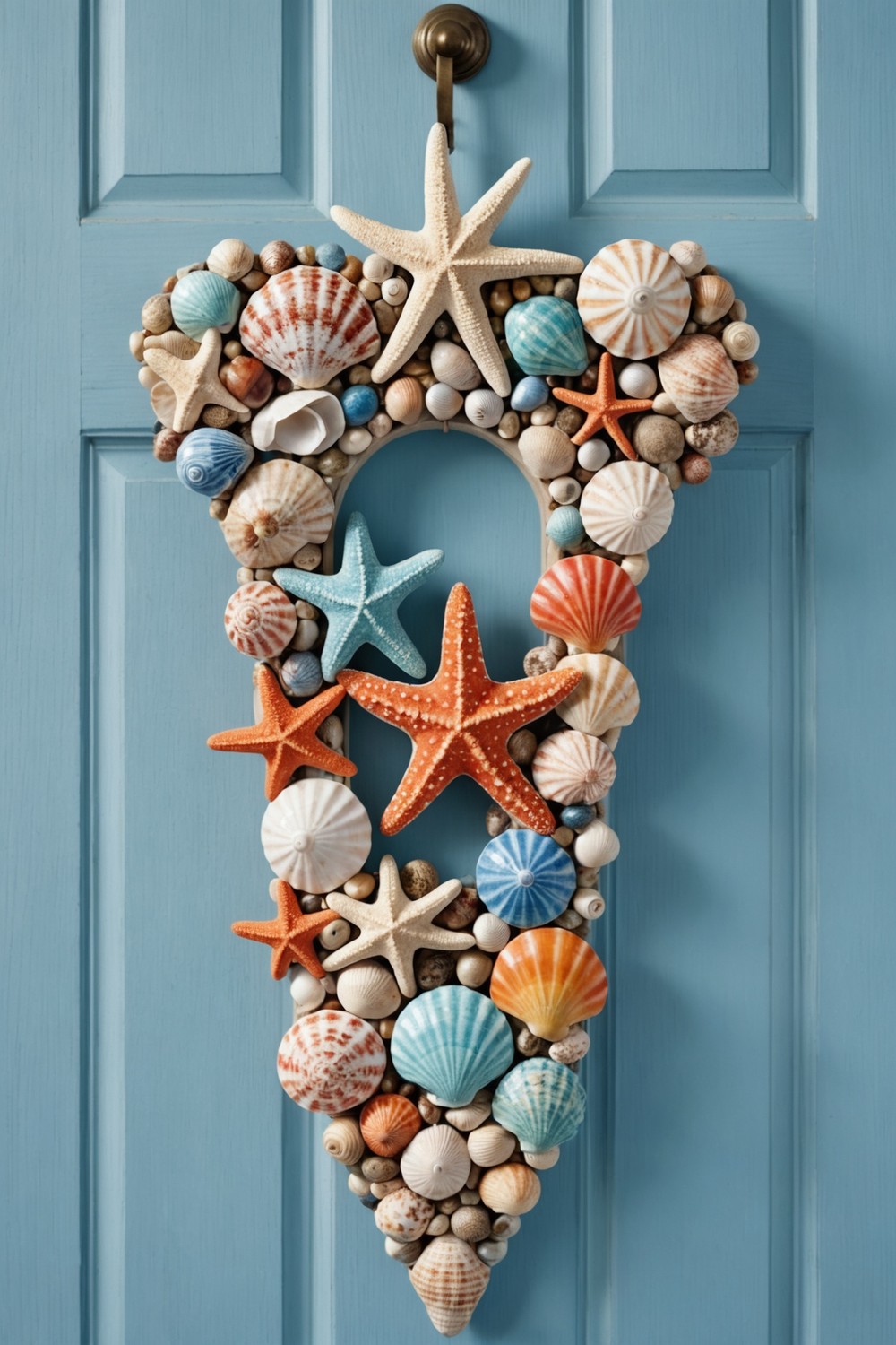 Colorful Seashells Coastal Hanger