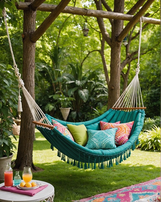 Colorful Tassel Hammock with Fringe