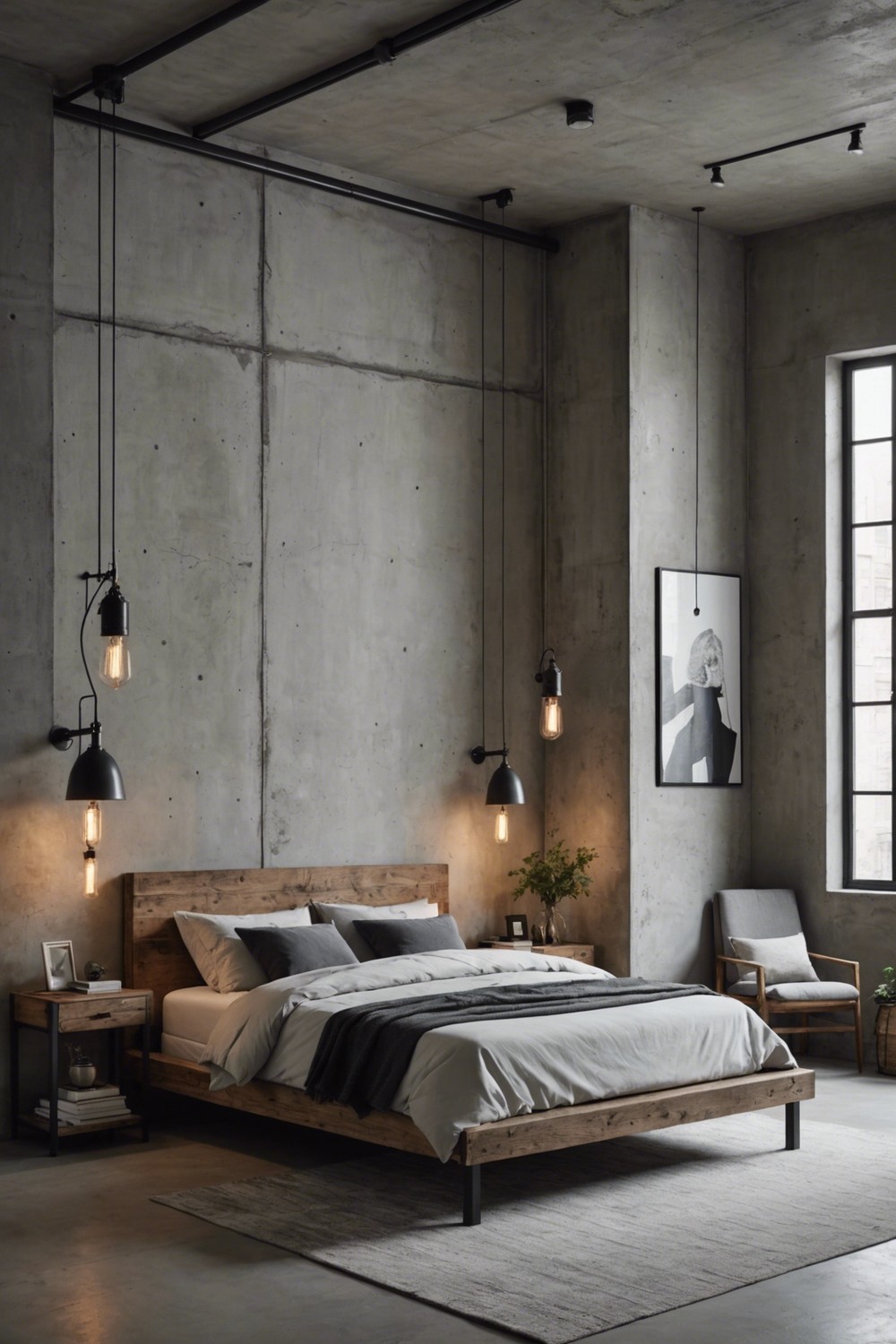 Concrete Chic: Industrial Accents and Minimalist Decor