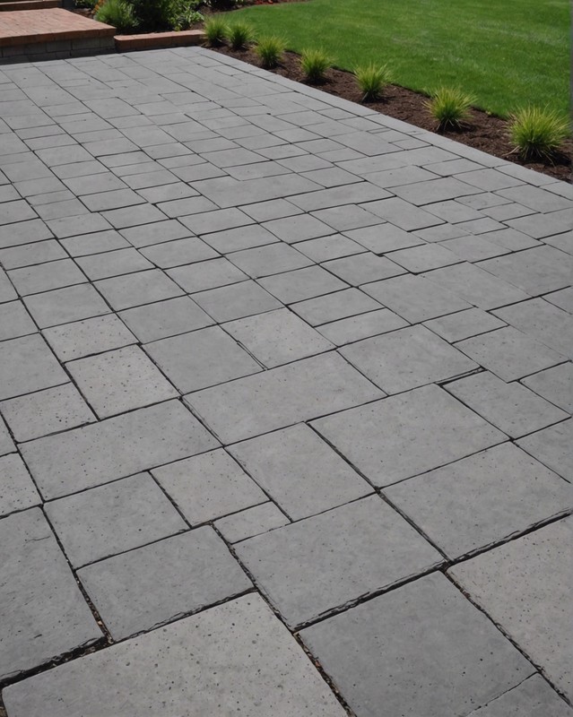 Concrete Patio with Concrete Pavers