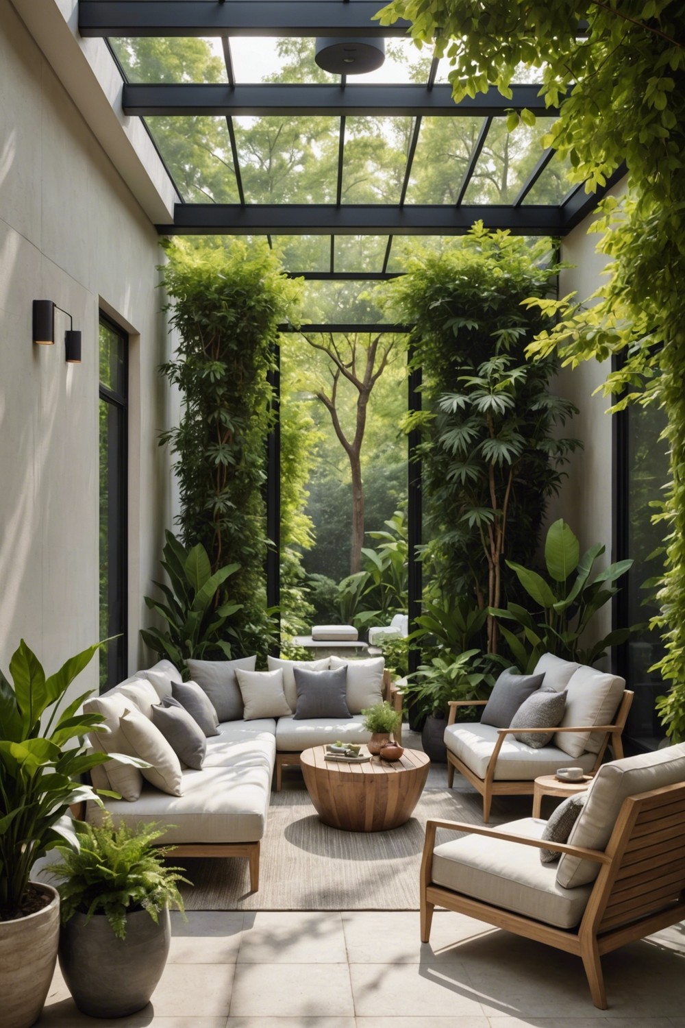 Contemporary Screened Patio