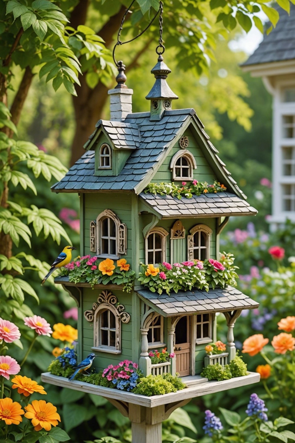 Cottage-Style Bird Feeders