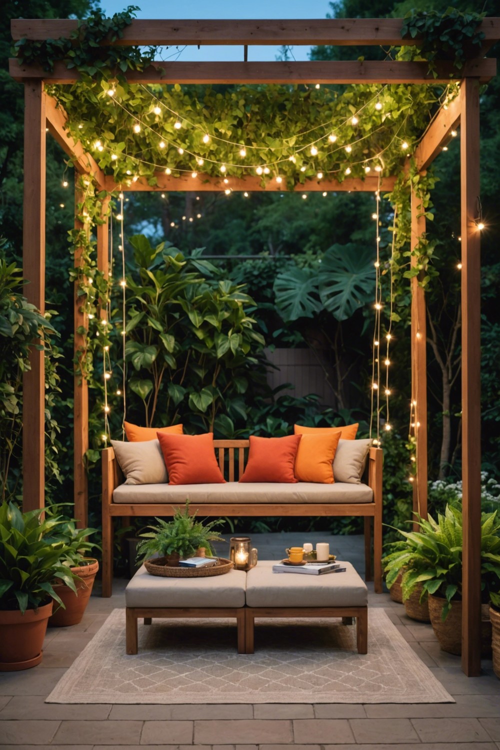Covered Patio with Fabric Canopy