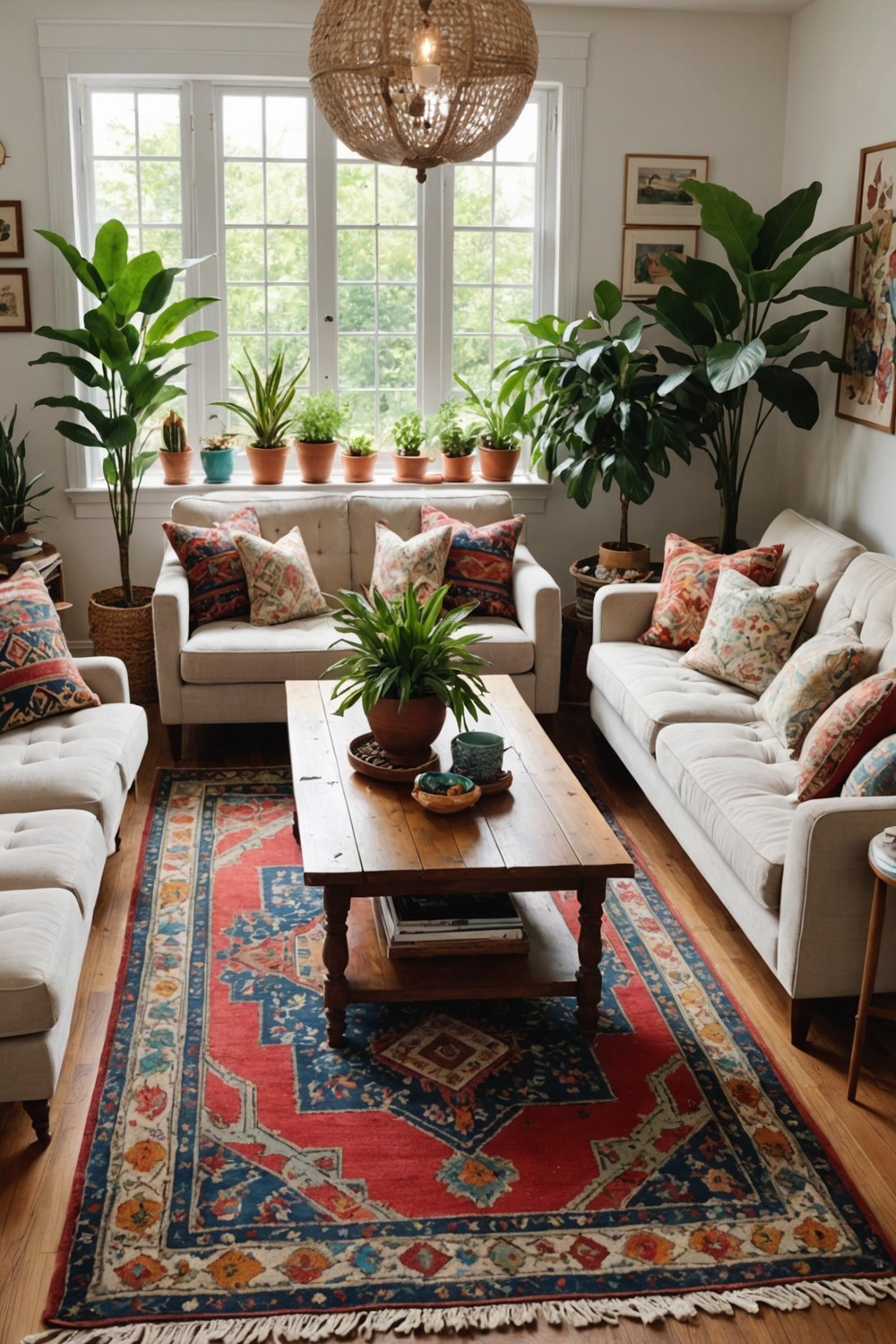 Create a Conversation Piece with a Colorful Vintage Rug