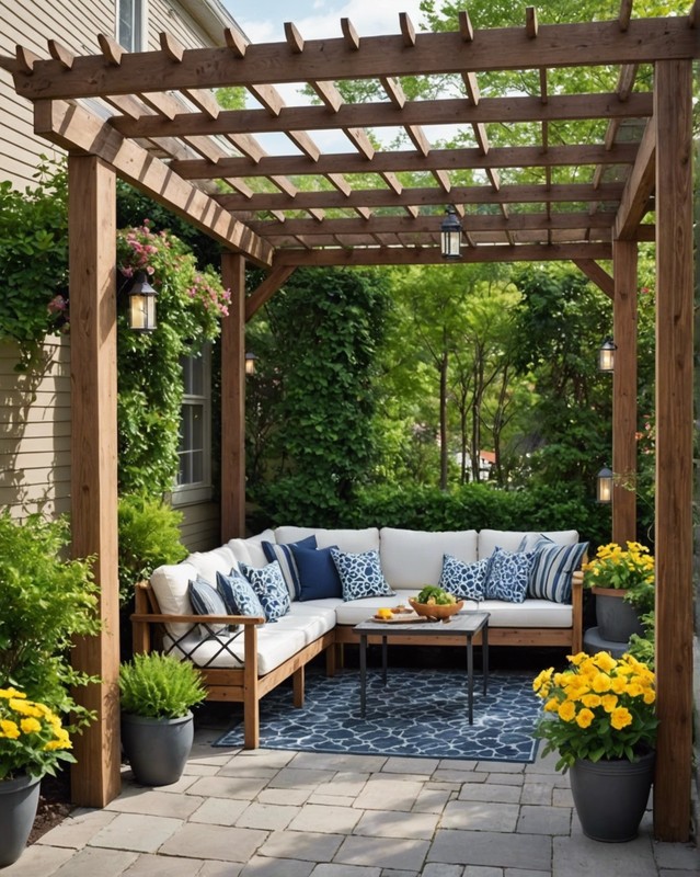 Create a cozy corner with a pergola or gazebo