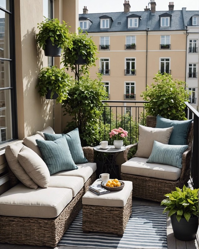 Create a cozy seating area with cushions and pillows