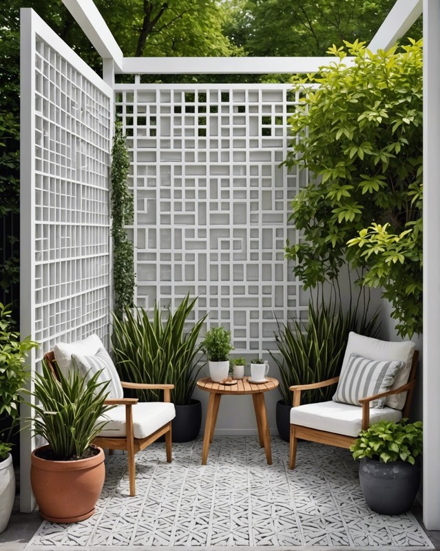 Create a white privacy screen
