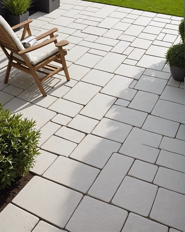 Create a white sand patio