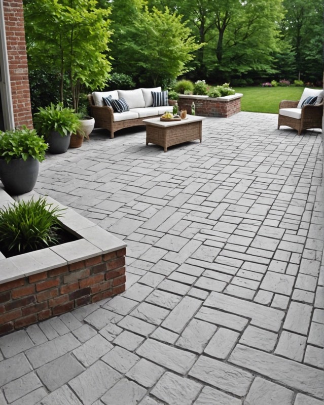 Create a whitewashed brick patio