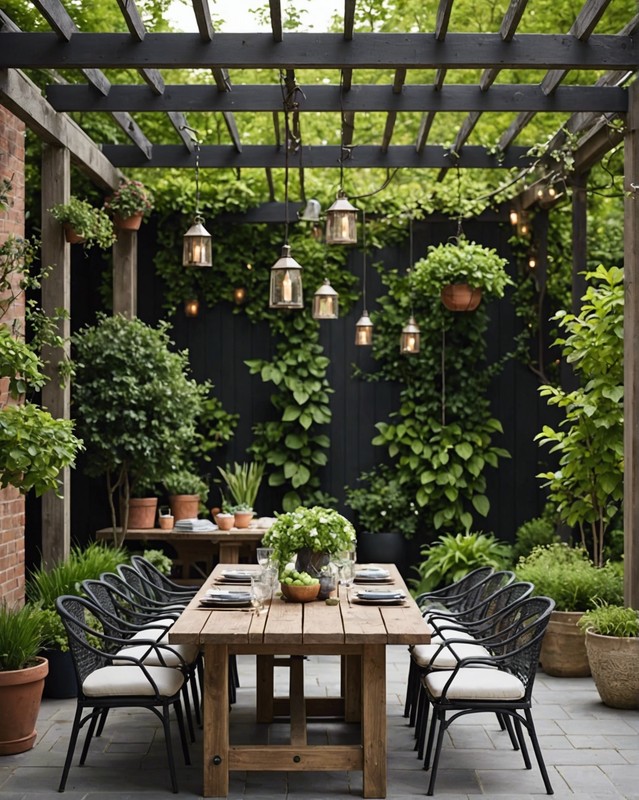 Create an outdoor dining area