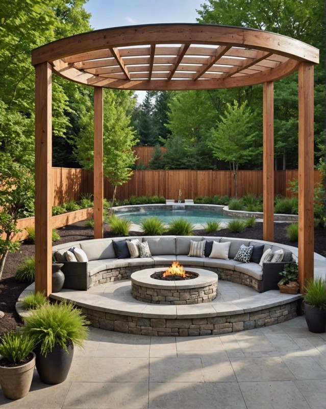Curved Alcove with Timber Accents