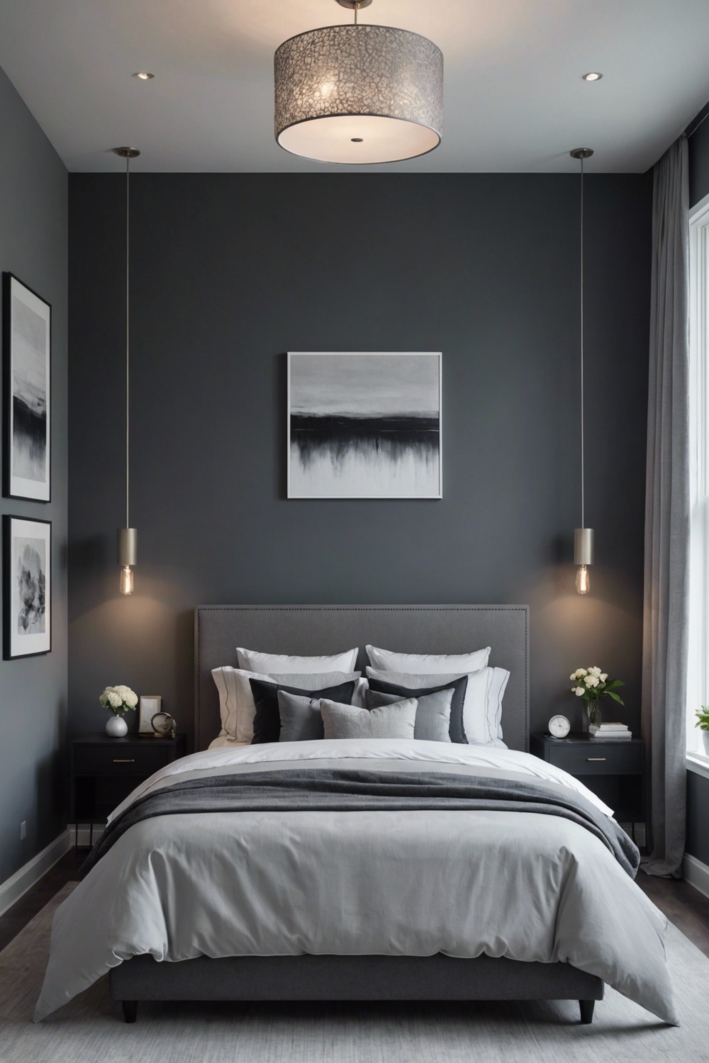 Dark Grey and Light Grey Ombre Effect