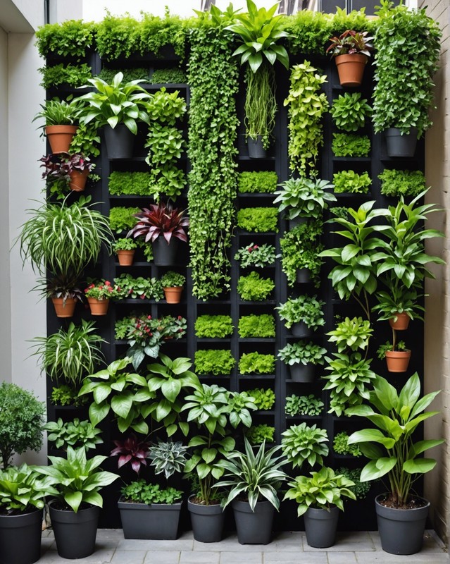 Decorative hanging vertical garden.