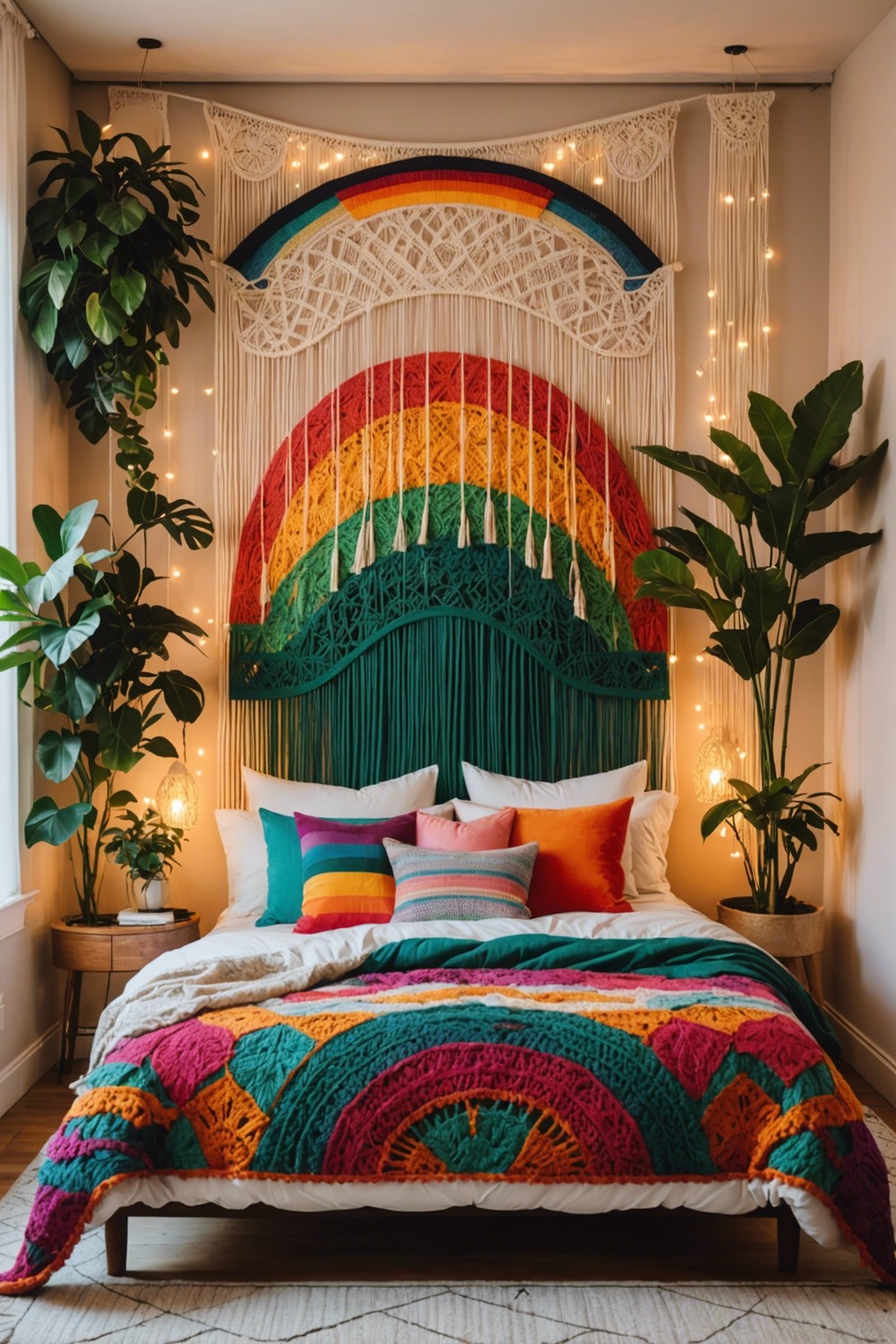 Decorative Screens with Rainbow Patterns