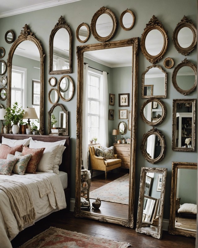 Distressed Mirror Wall