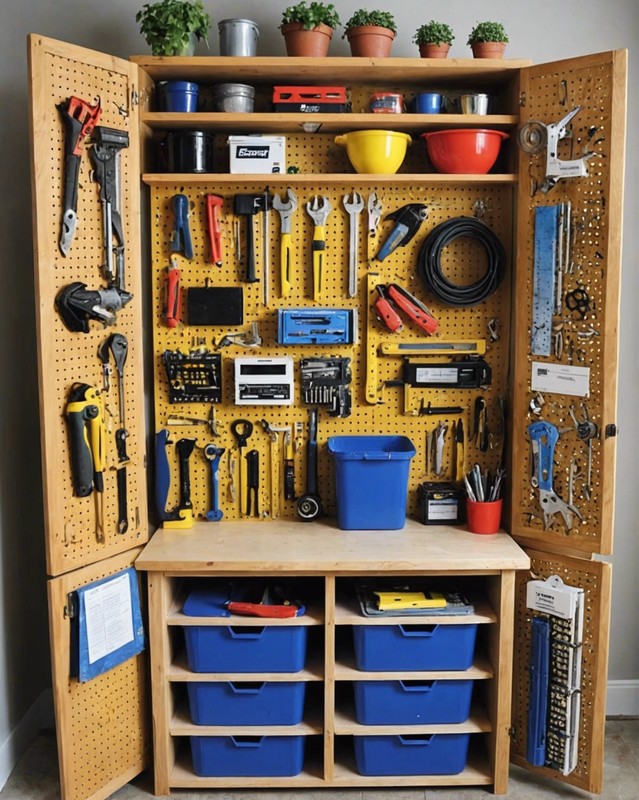 DIY pegboard cabinet