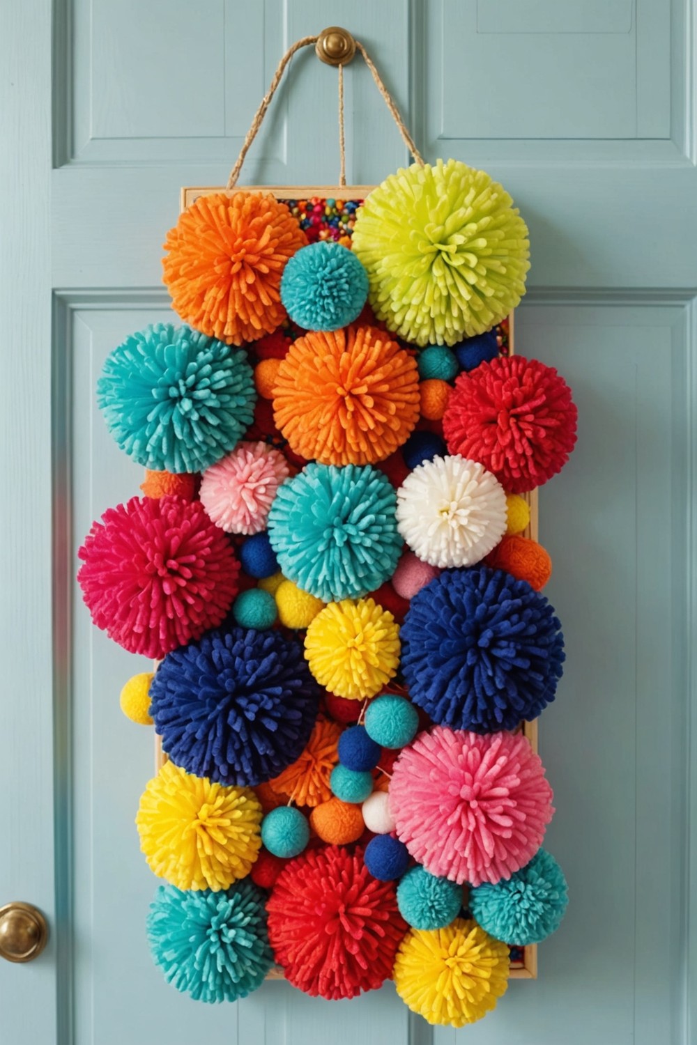 DIY Pom-Pom Door Hanger