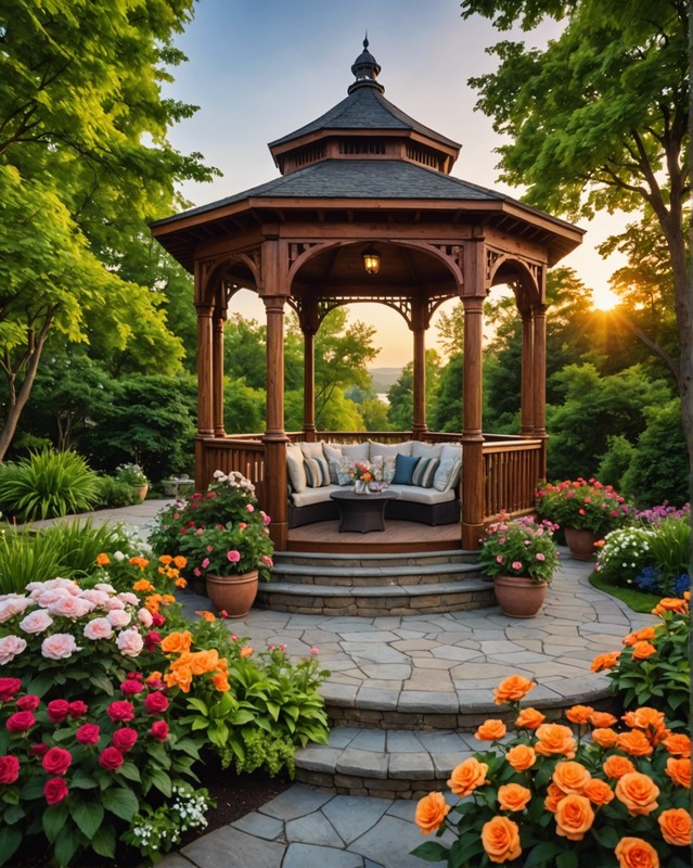Double-Decker Gazebo with Upper Deck