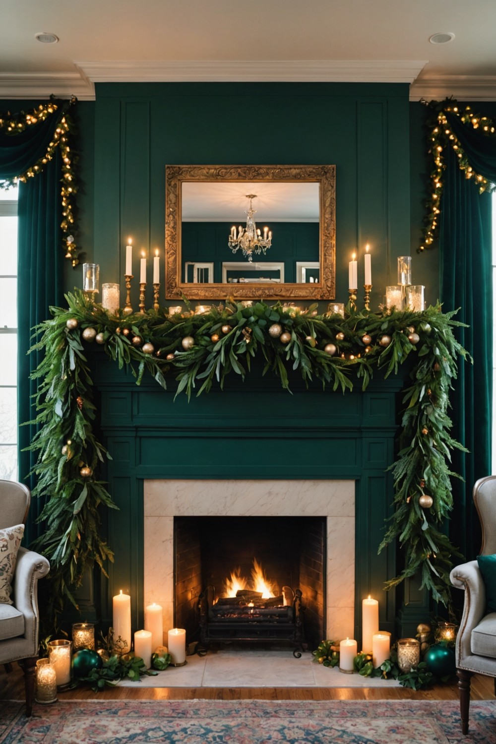 Dramatic Drapes and Greenery