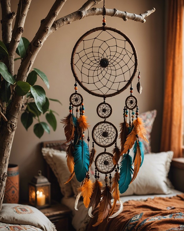 Dream Catcher with Feathers and Beads
