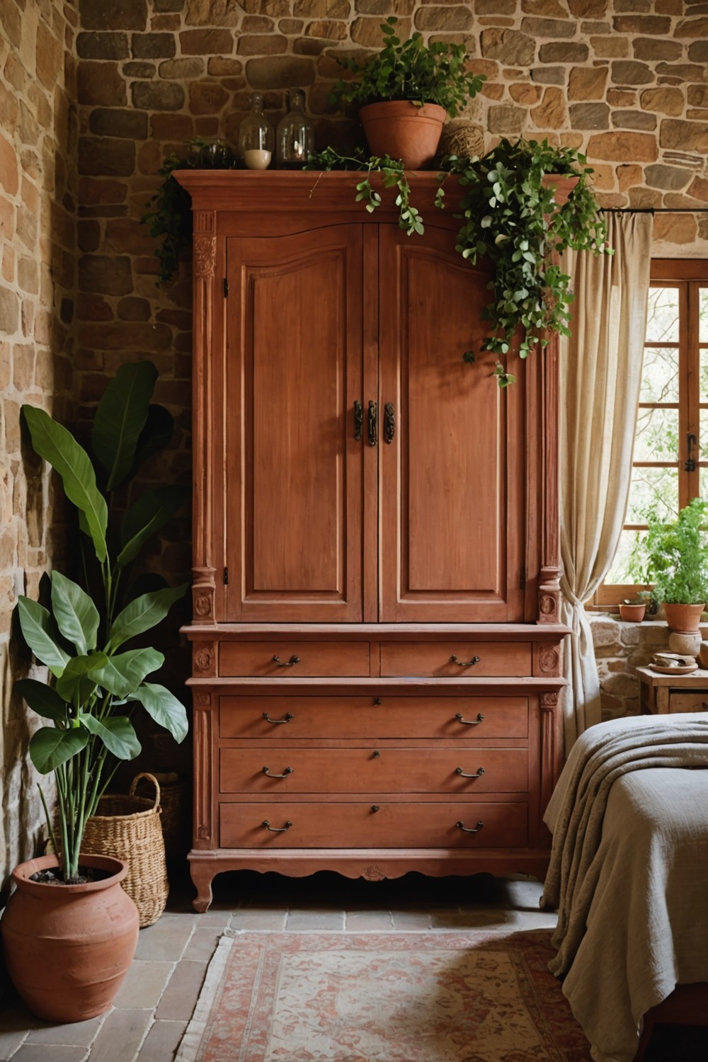 Earthy Terracotta Armoires