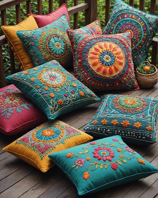 Embroidered Pillows