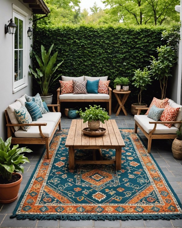 Ethnic Pattern Rug Patio