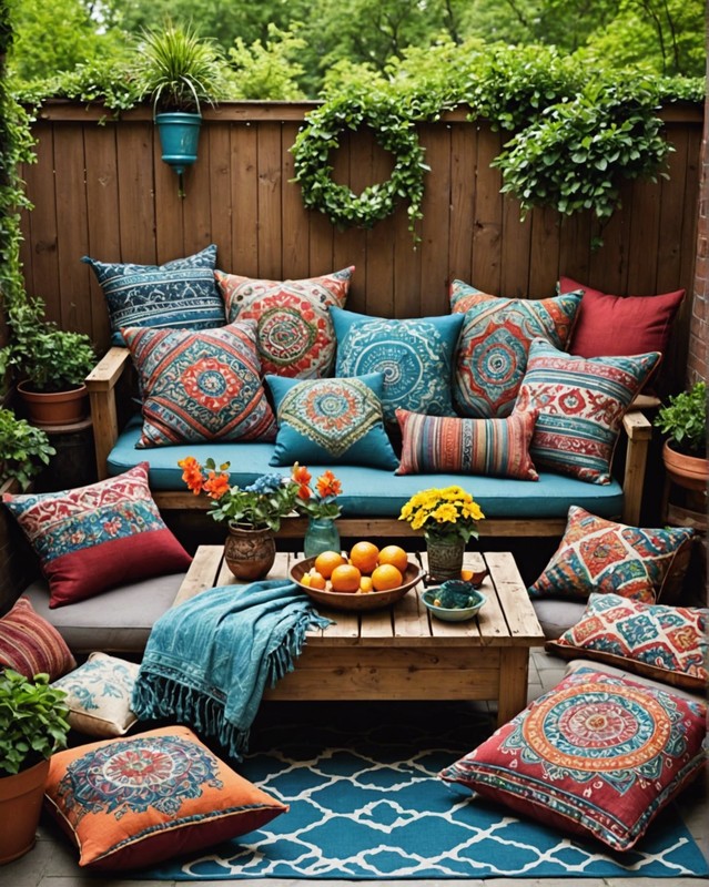 Ethnic Throw Pillows Patio