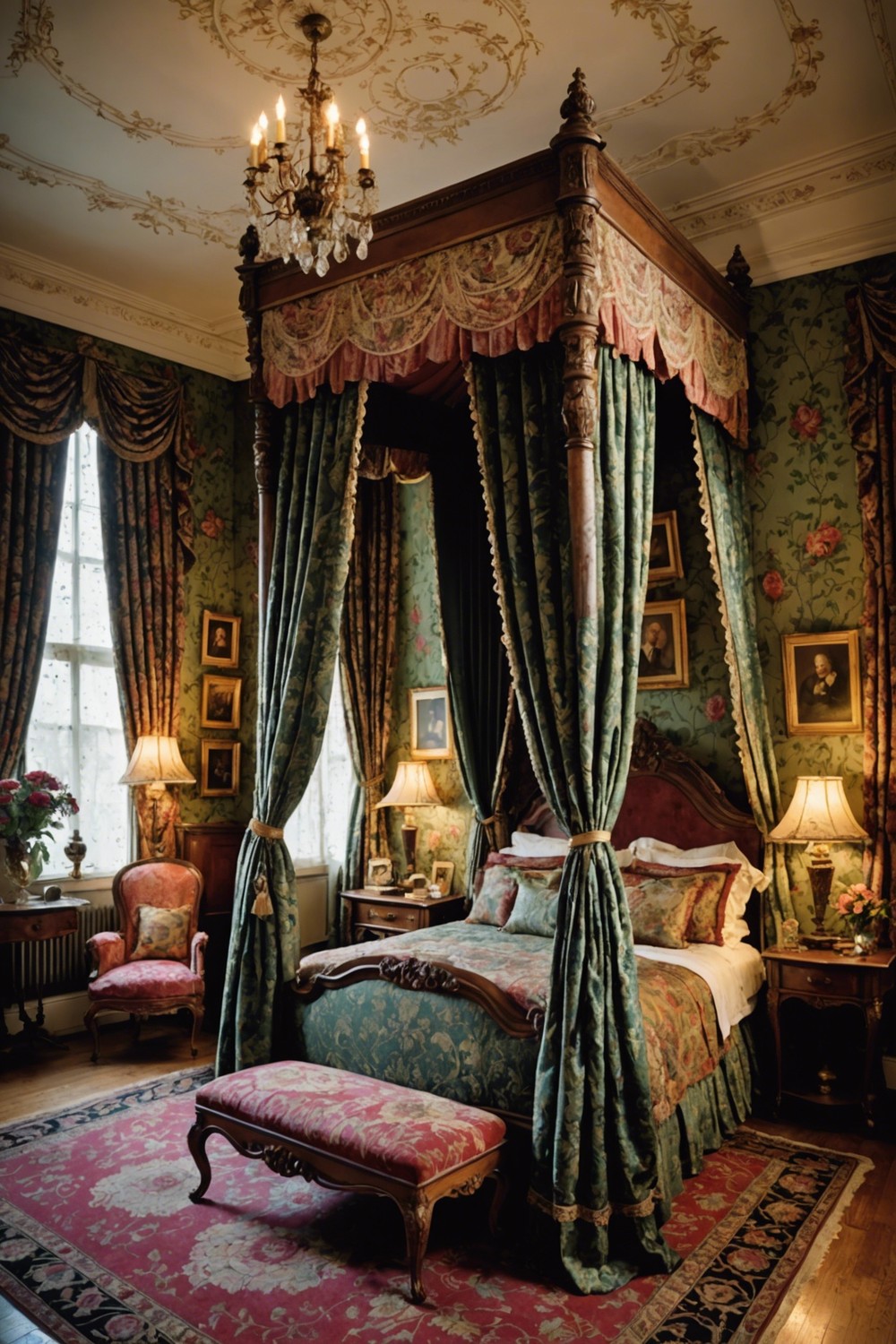 Fabric Frenzy: A Bedroom Overwhelmed with Pattern and Texture