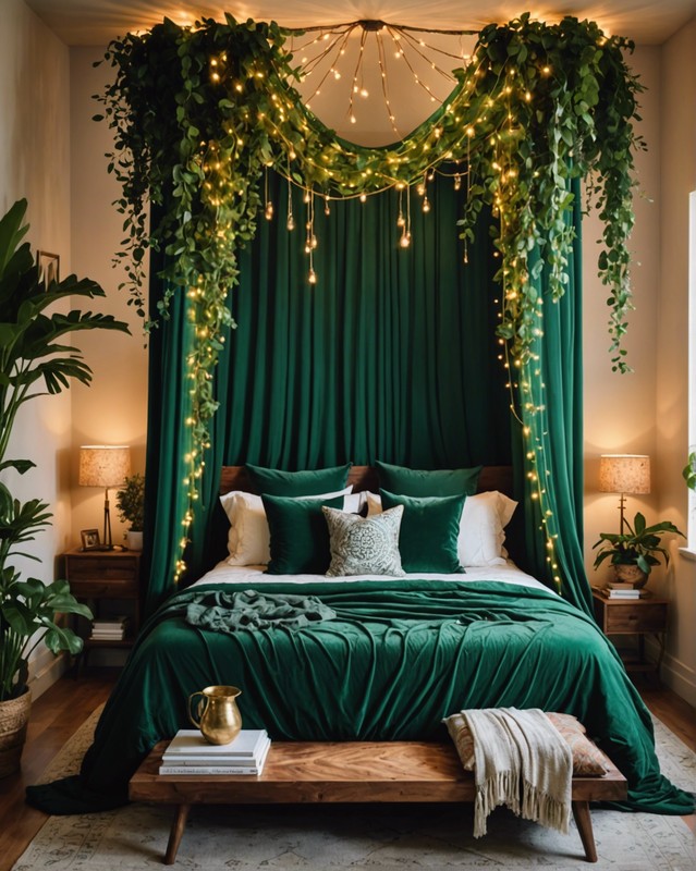 Fairy Lights in Emerald Green