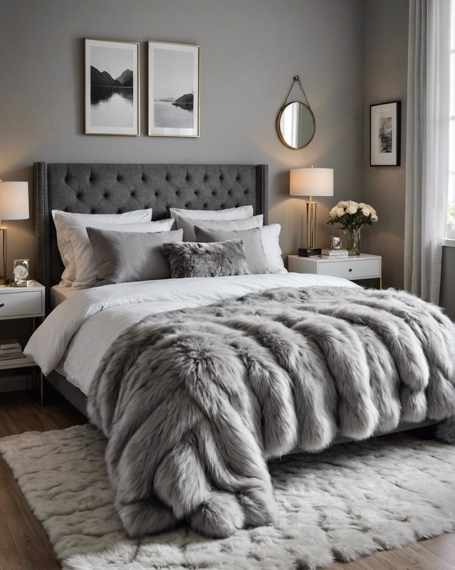 Faux fur rug