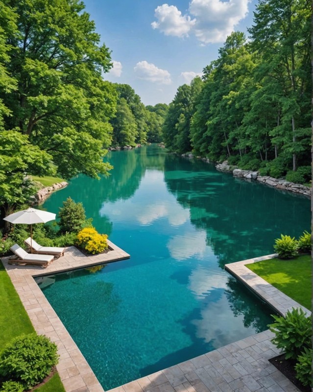 Floating Pool on a Lake or River