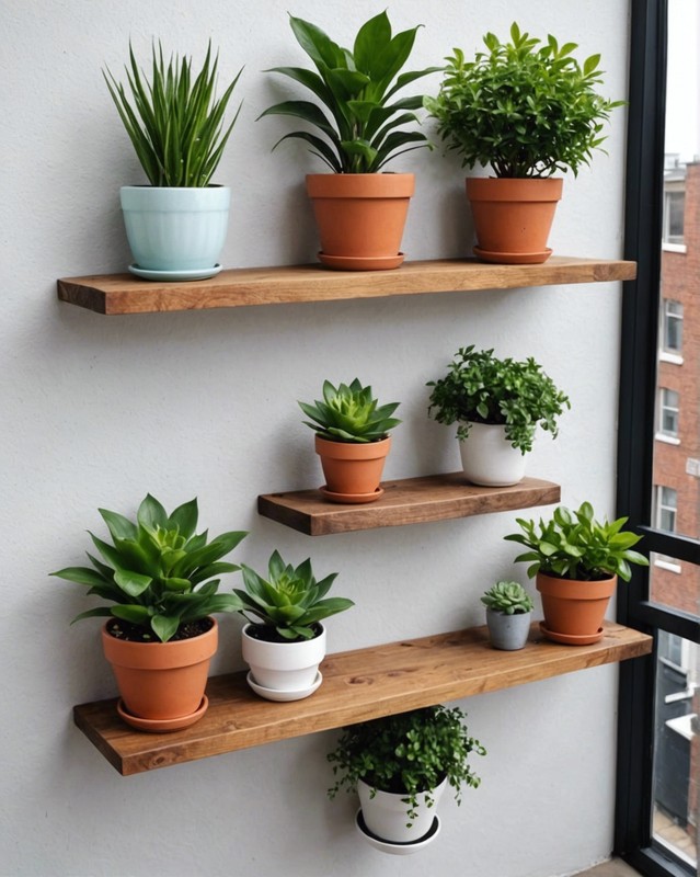 Floating Shelves for Plants