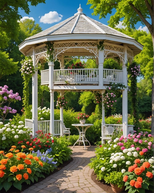 Flower-Filled Gazebo Garden