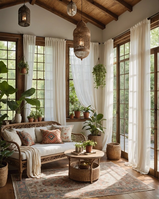 Flowy curtains