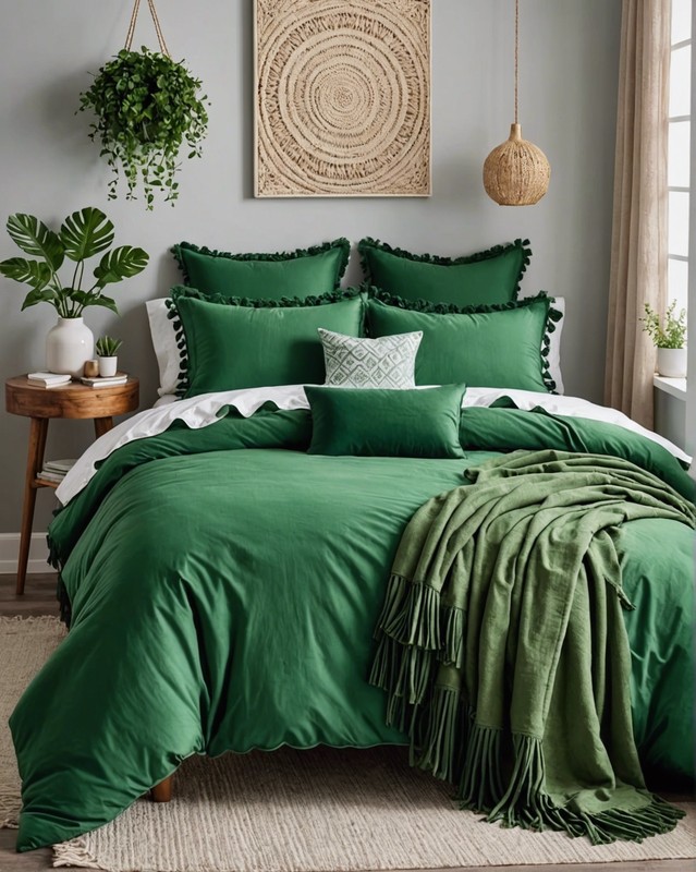 Fringe Green Bedding