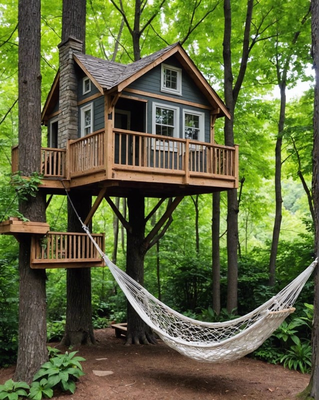 From a treehouse