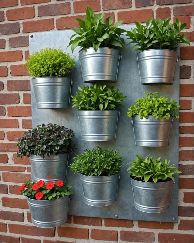 Galvanized Metal Wall Planter