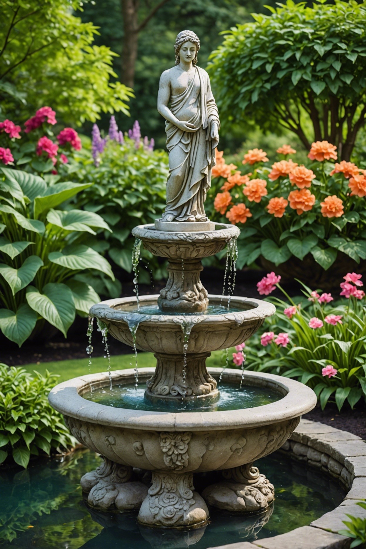 Garden Statue Waterfall