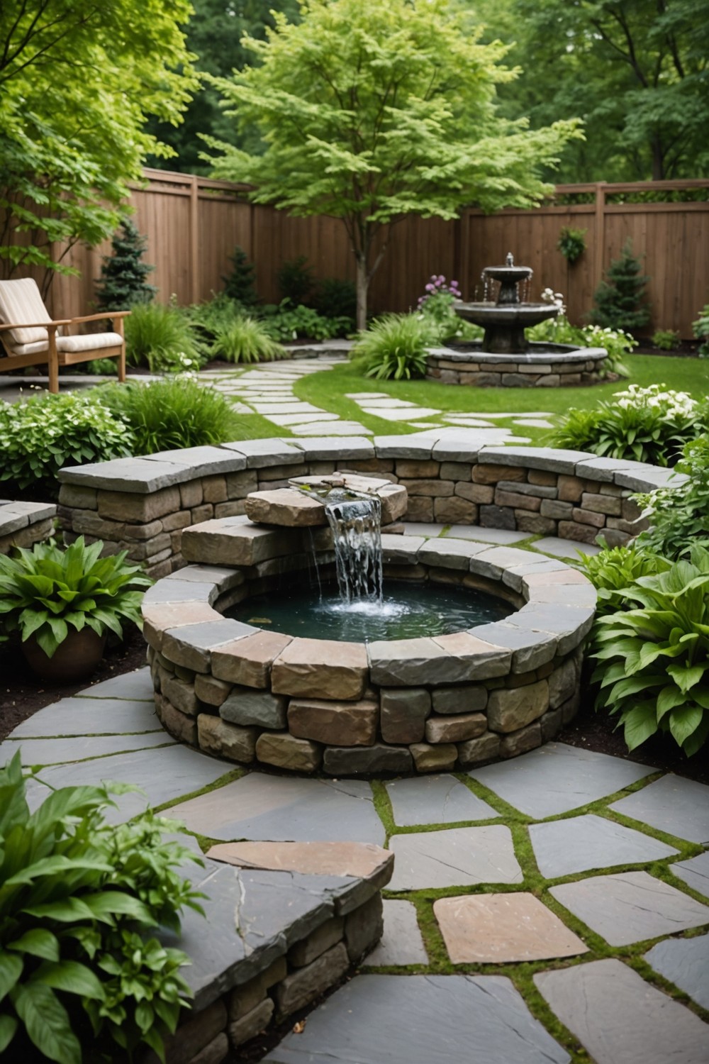 Garden Water Feature Integration