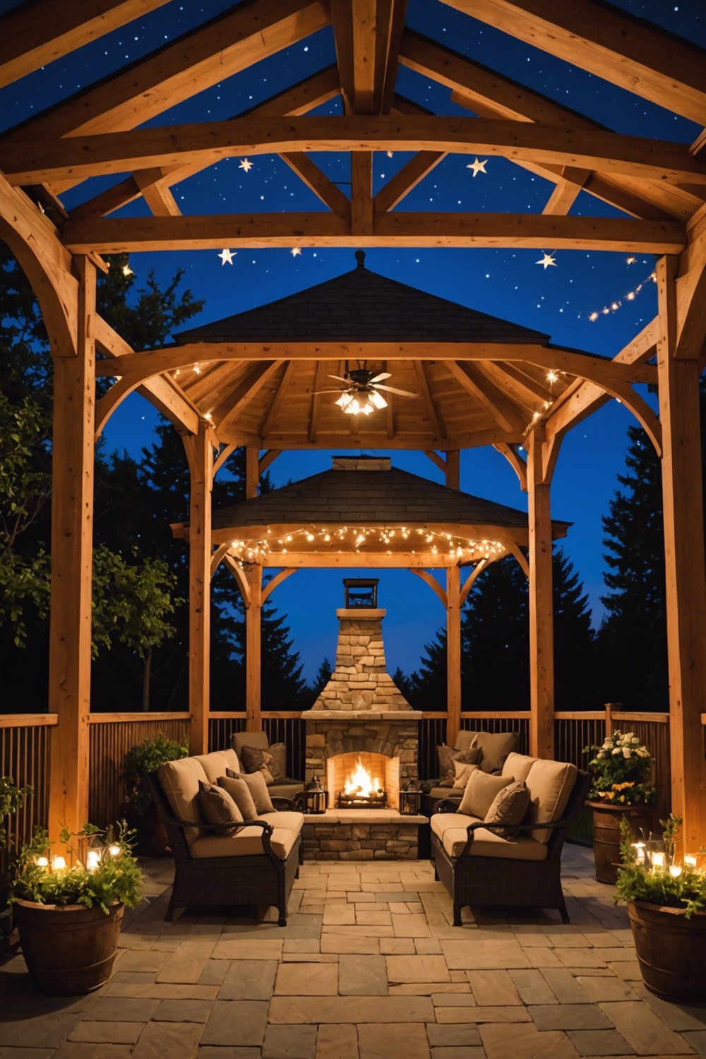 Gazebo Fireplace: