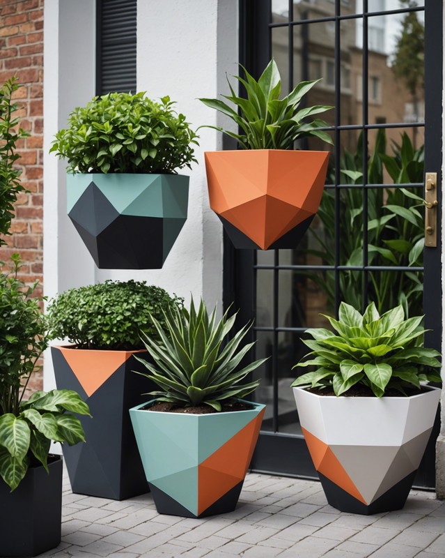 Geometric-Shaped Planters